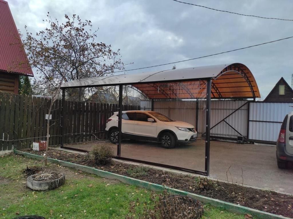 Прозрачные шторы ПВХ для навеса под автомобиль в Гороховце